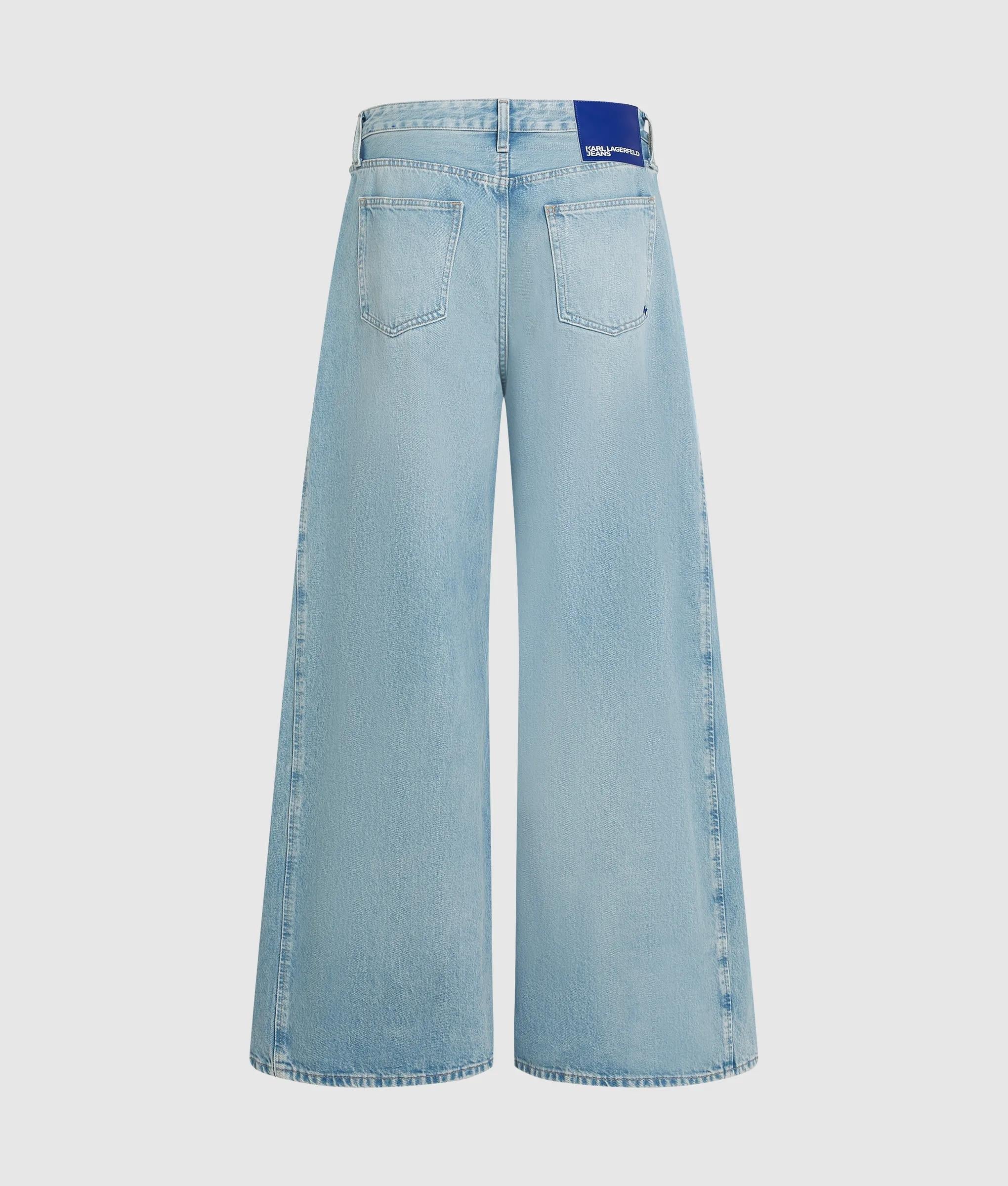 LOW-RISE WIDE-LEG PANEL JEANS
