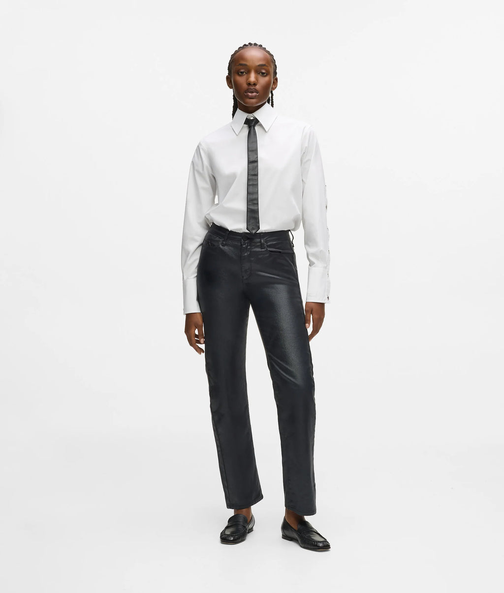 COATED STRAIGHT JEANS