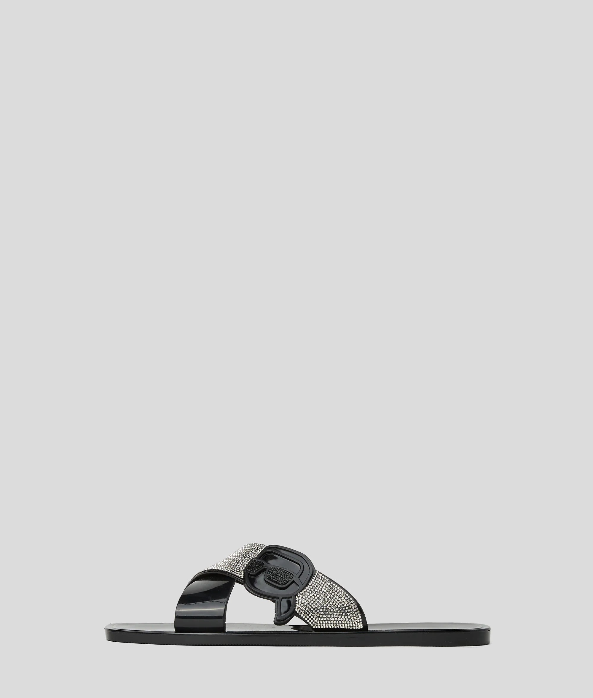 IKON NFT JELLY RHINESTONE SANDALS