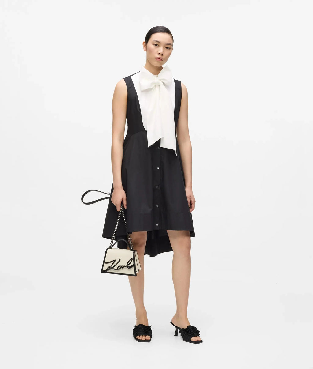 BOW DETAIL SHIRT DRESS