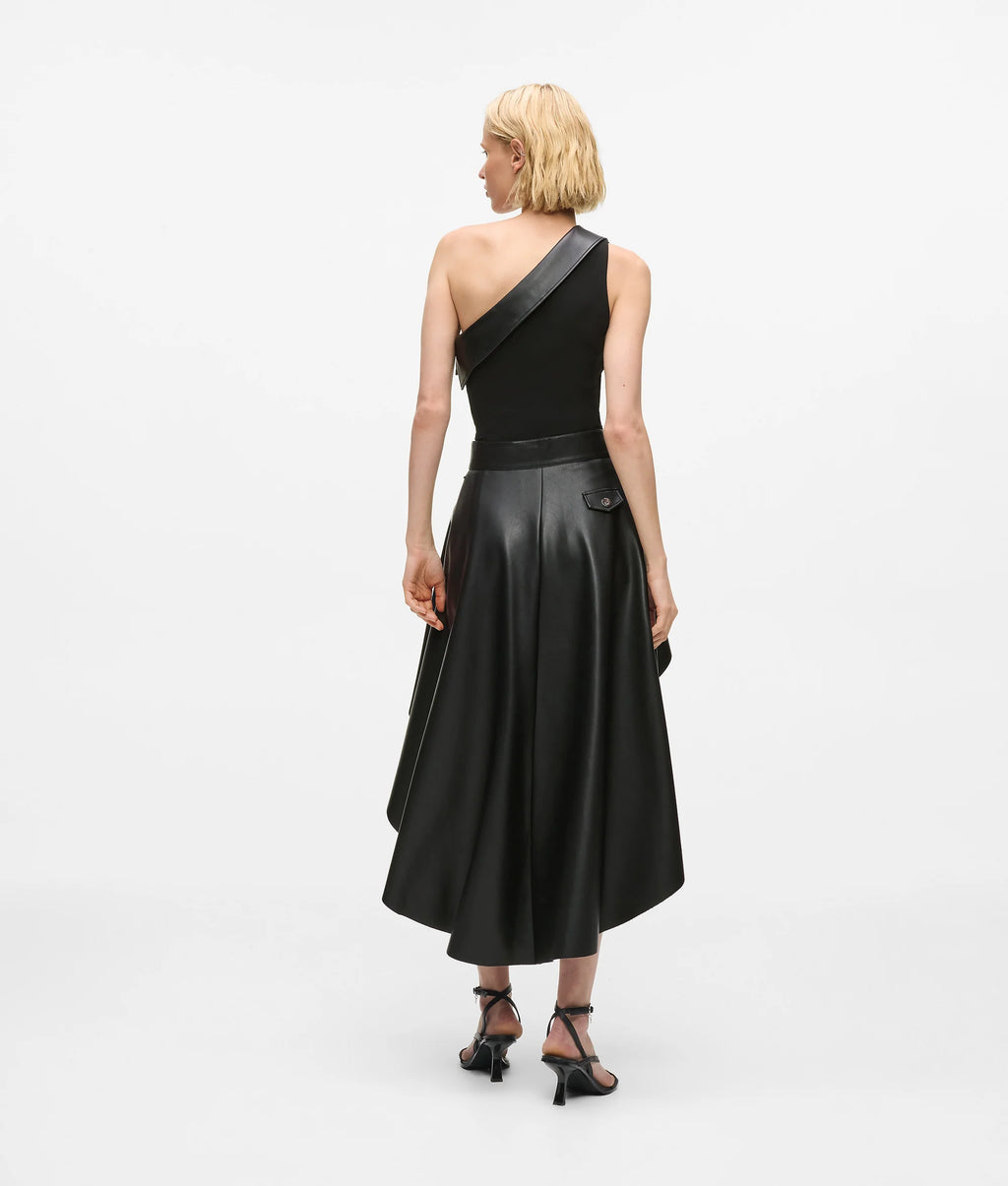 ONE-SHOULDER BIKER DRESS