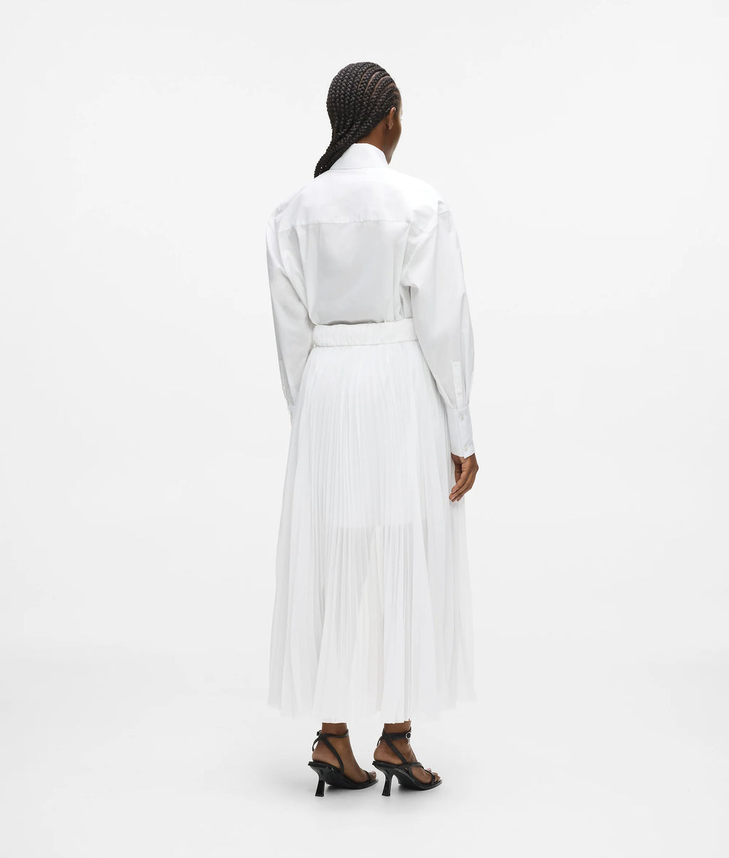 PLEATED PANEL SHIRT DRESS