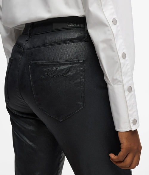 COATED STRAIGHT JEANS