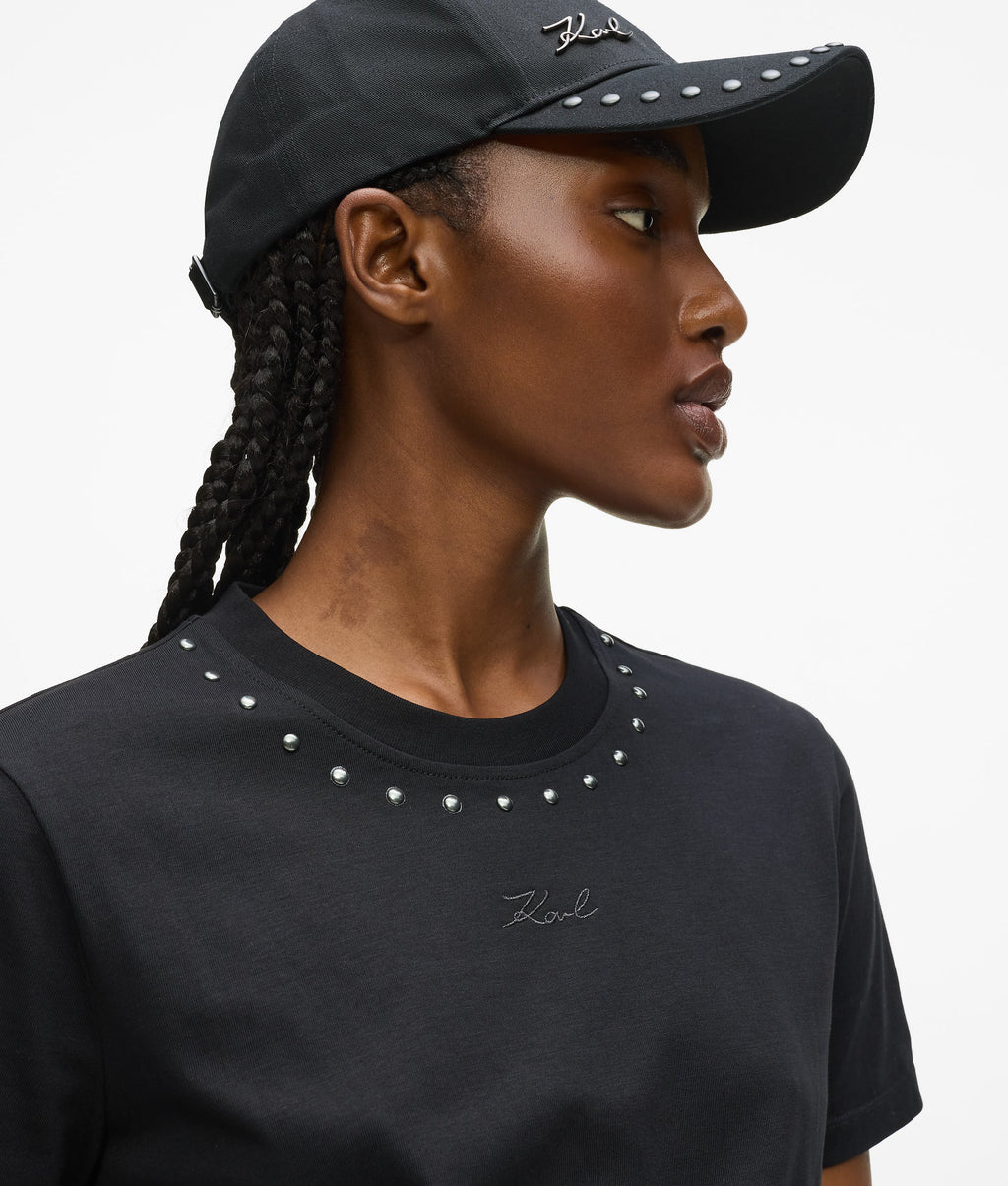 STUDDED SIGNATURE T-SHIRT