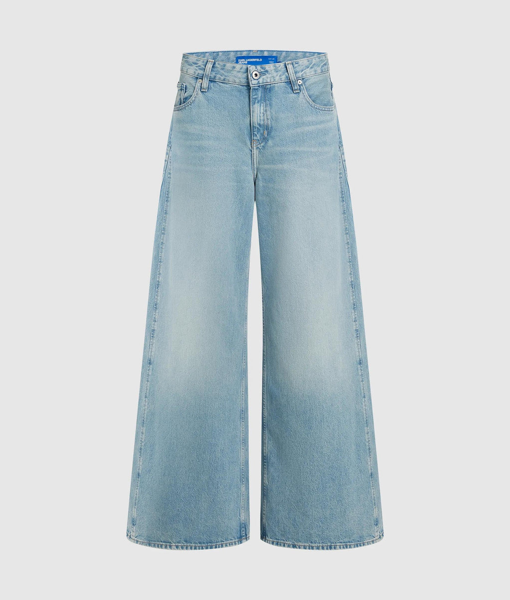 LOW-RISE WIDE-LEG PANEL JEANS