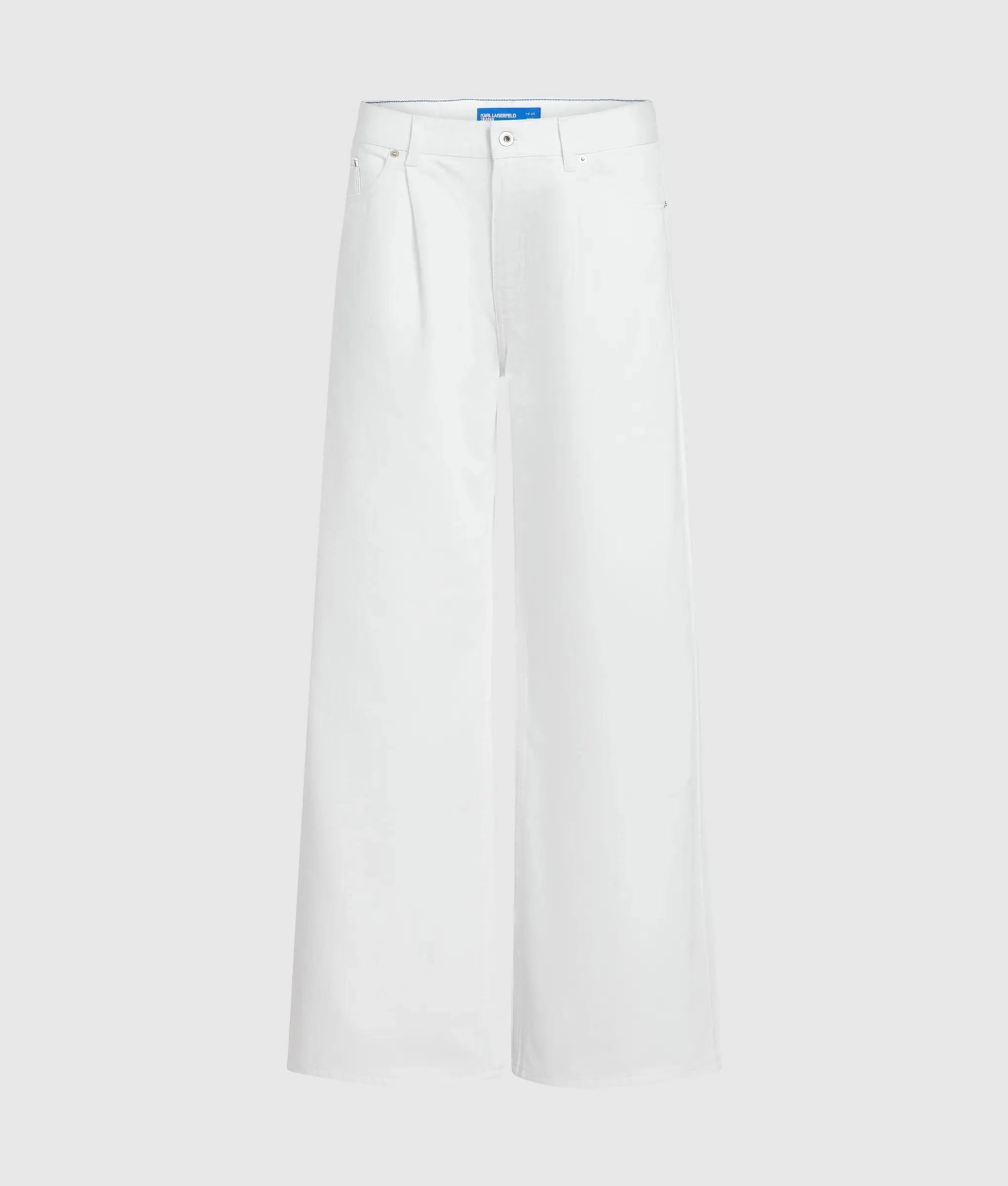 PLEATED LOW-RISE WIDE-LEG JEANS