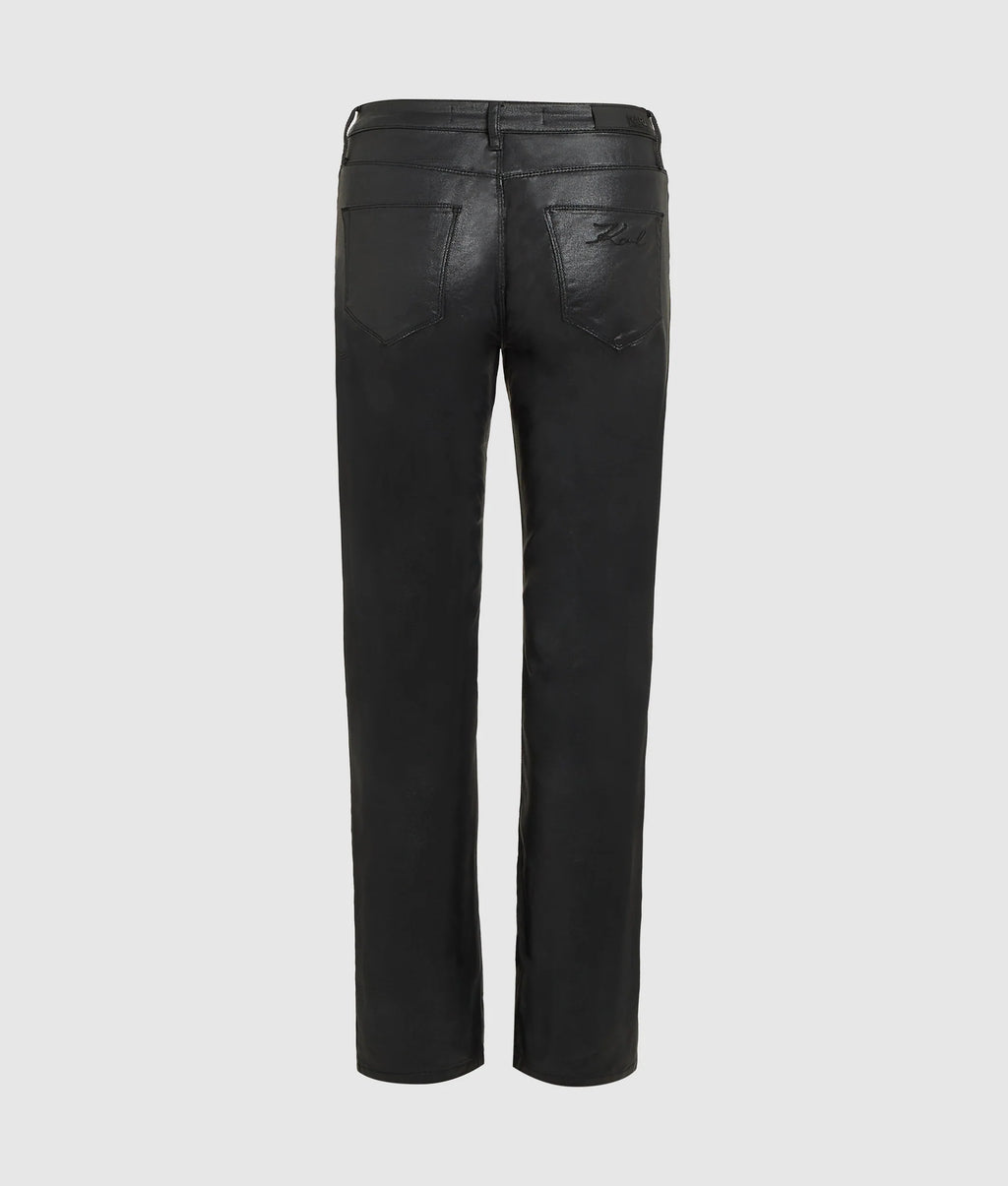 COATED STRAIGHT JEANS
