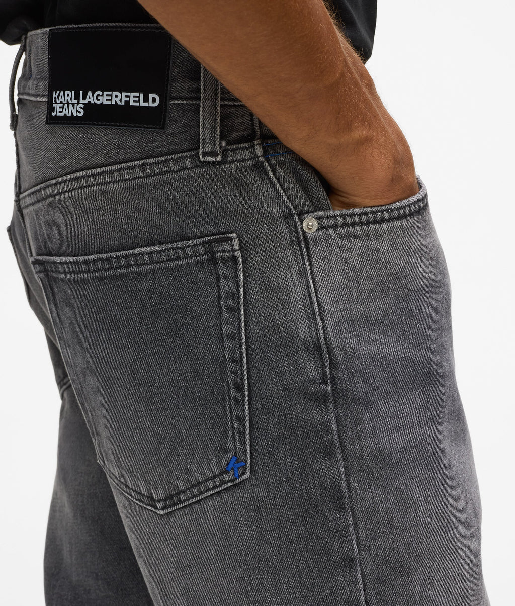 Vintage wash tapered jeans