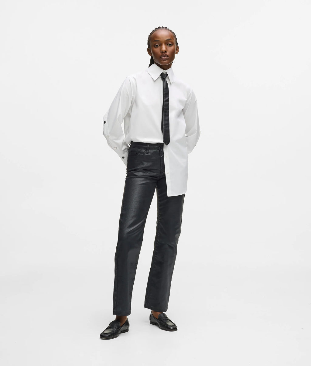 COATED STRAIGHT JEANS