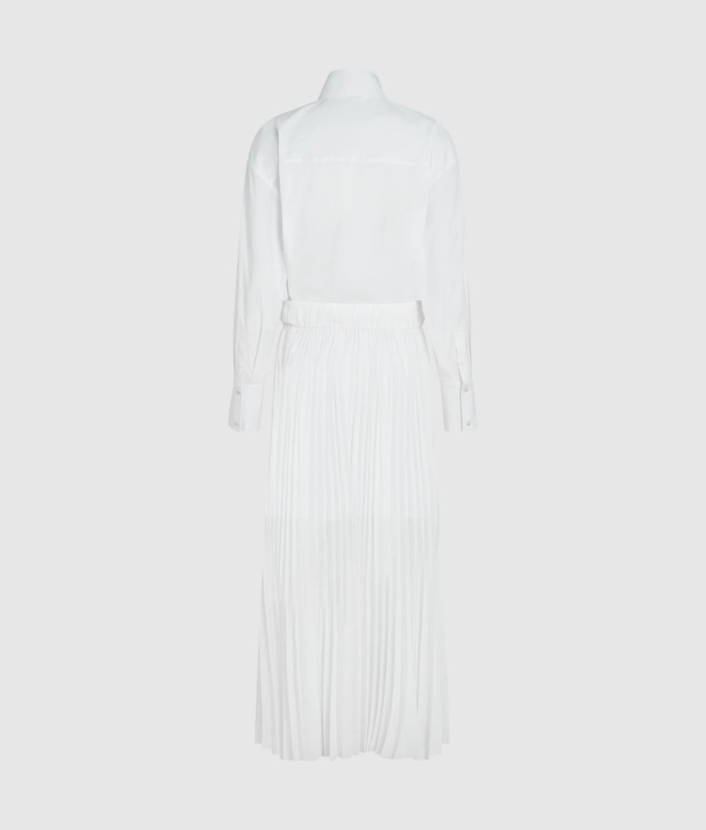 PLEATED PANEL SHIRT DRESS