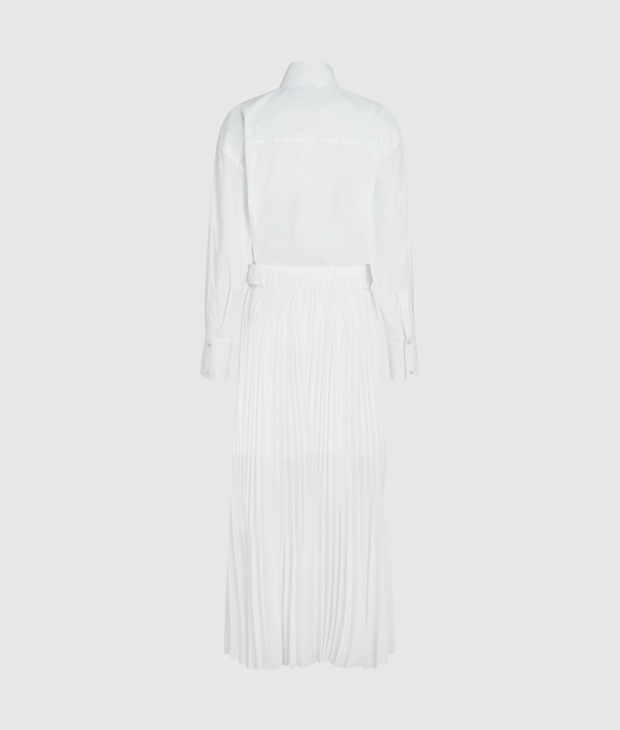 PLEATED PANEL SHIRT DRESS