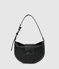 K/SIGNATURE STUDDED MOON BAG