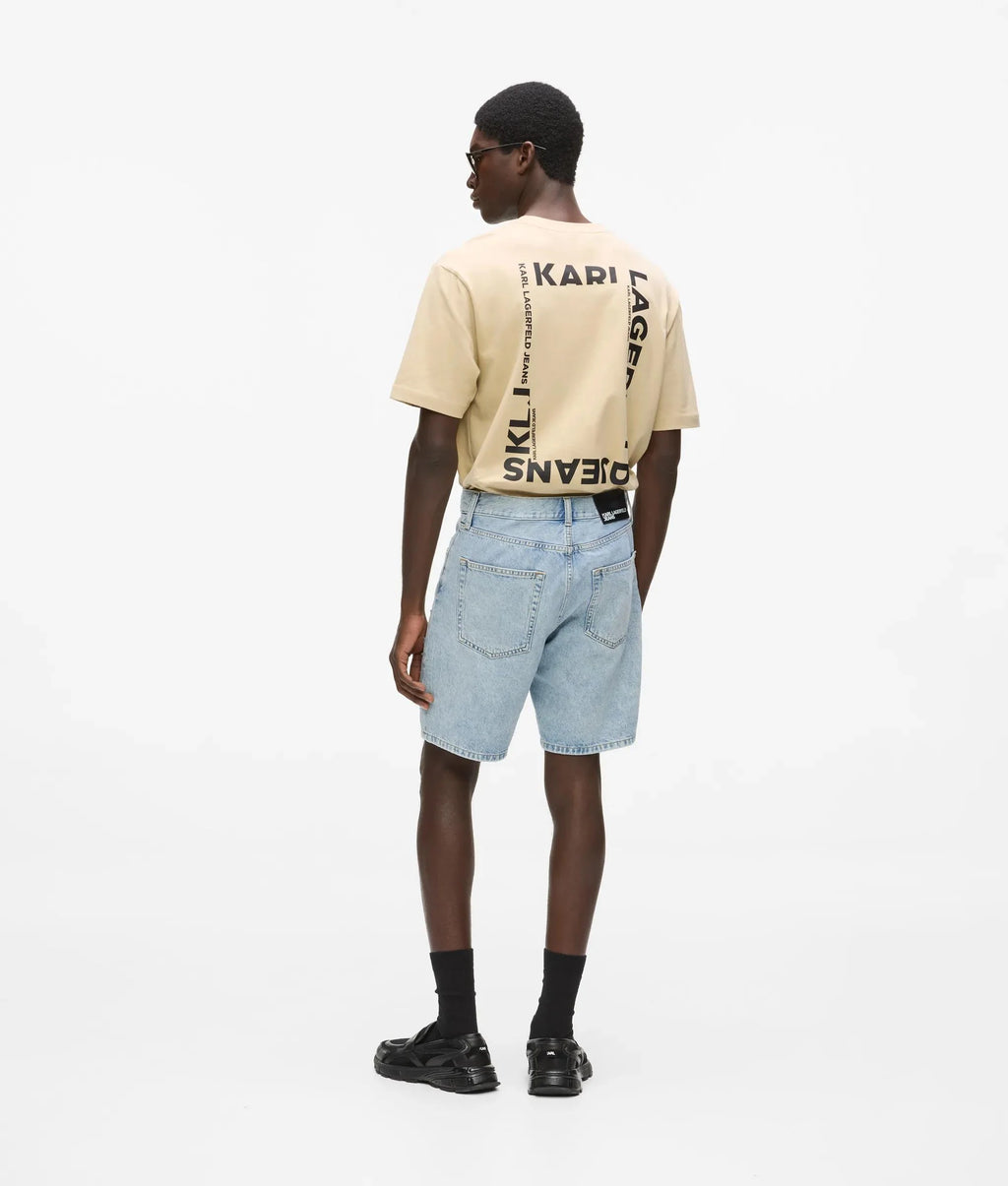 DISTRESSED RELAXED DENIM SHORTS