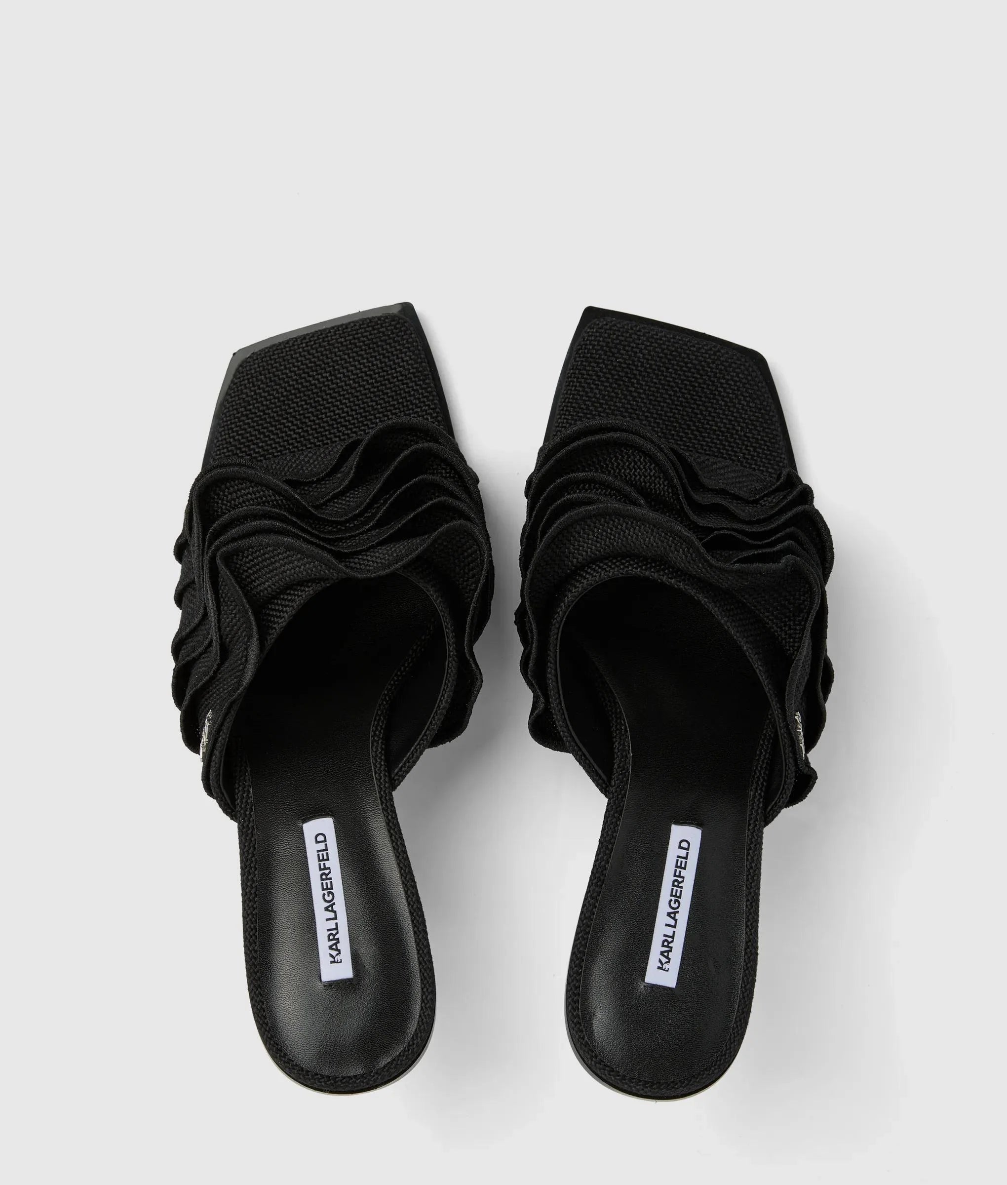 KARMEL RUCHE HEELED SANDALS