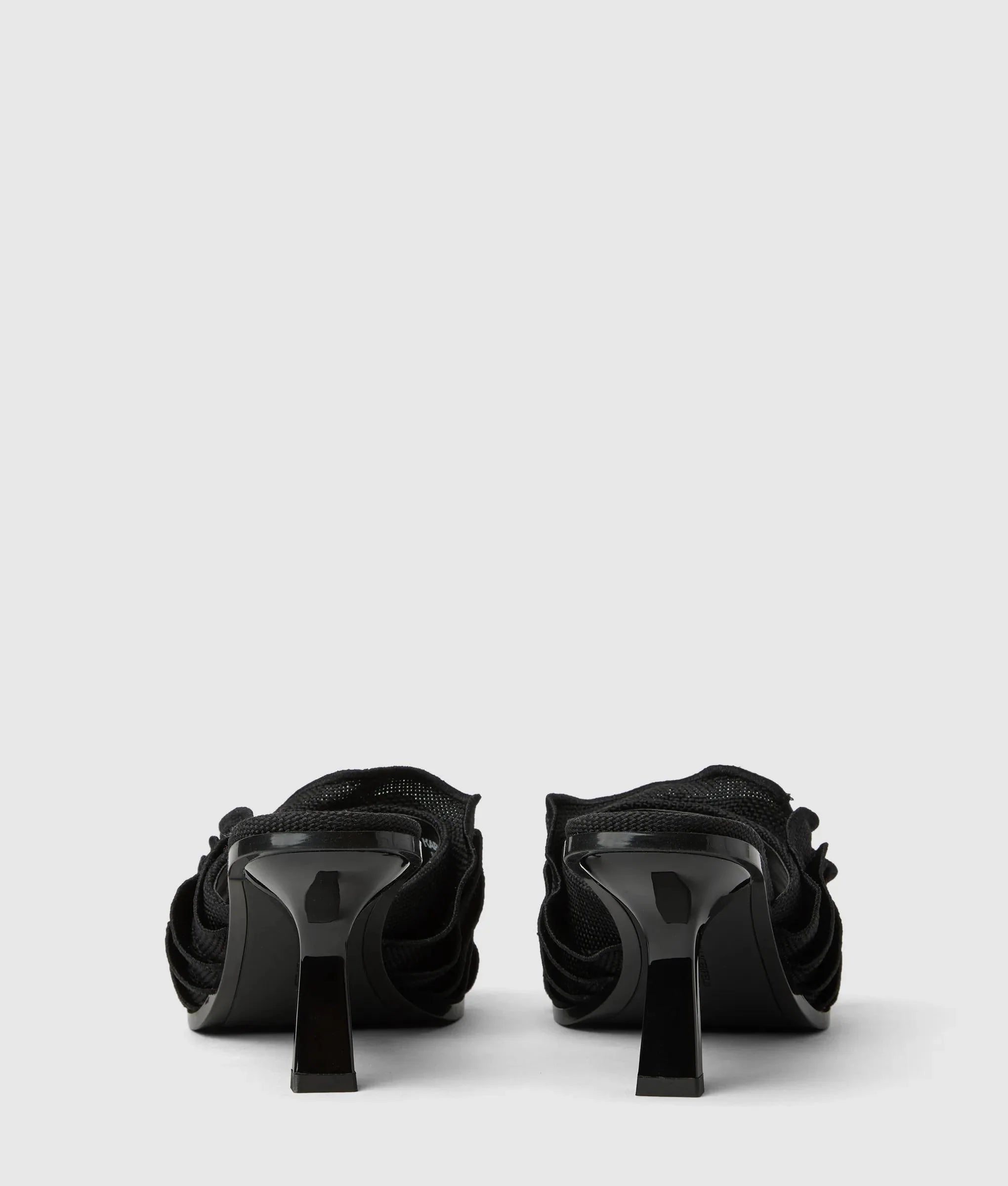 KARMEL RUCHE HEELED SANDALS