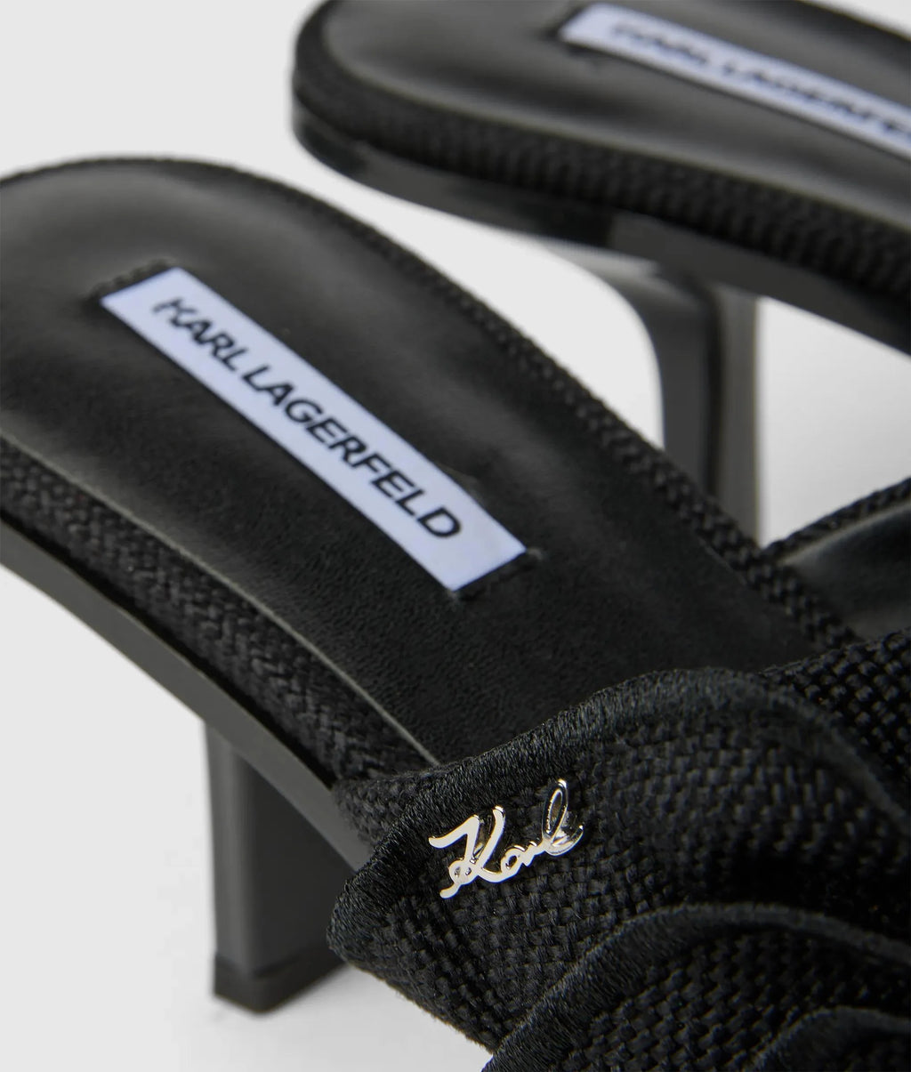 KARMEL RUCHE HEELED SANDALS