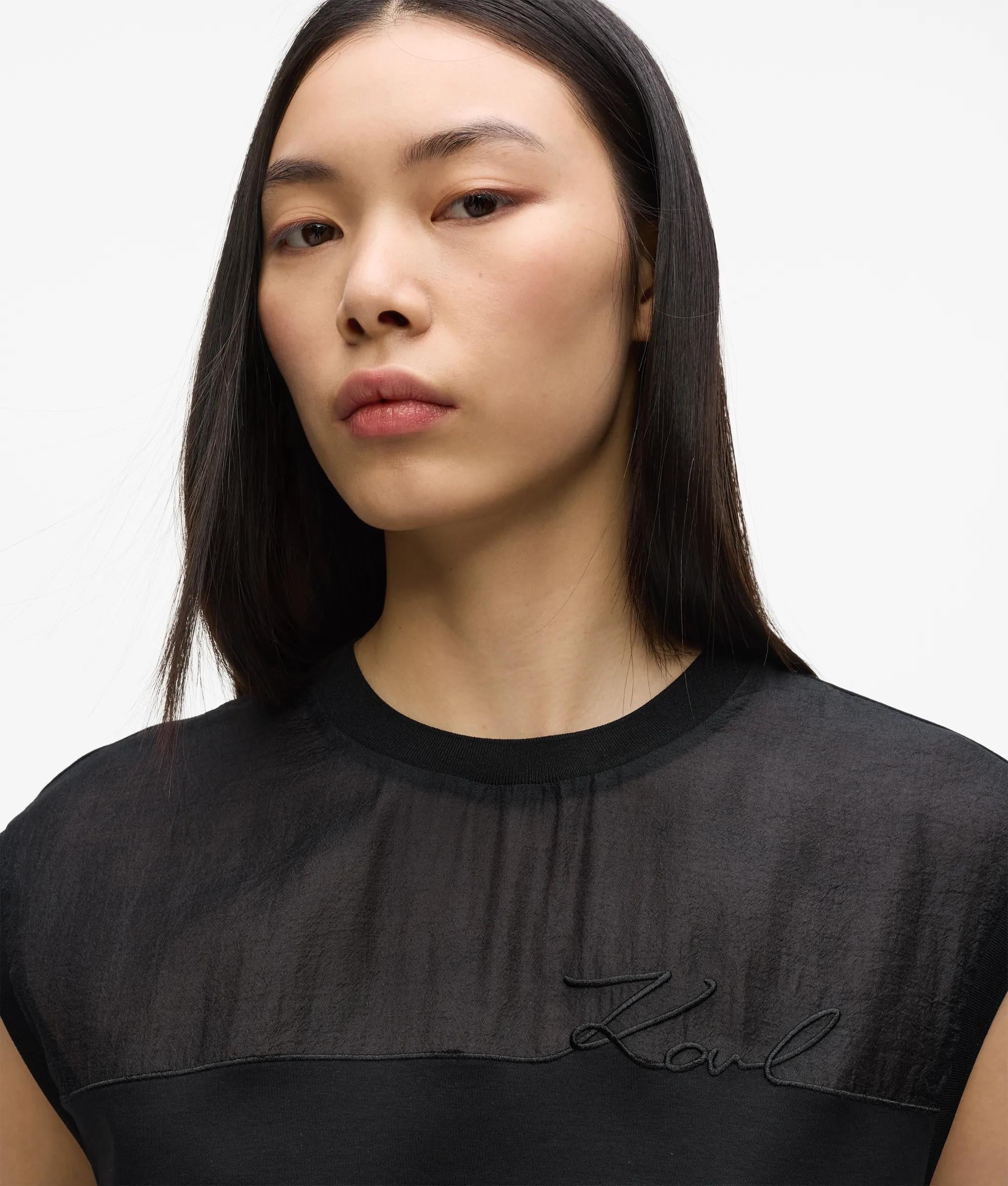 SIGNATURE ORGANZA TANK TOP