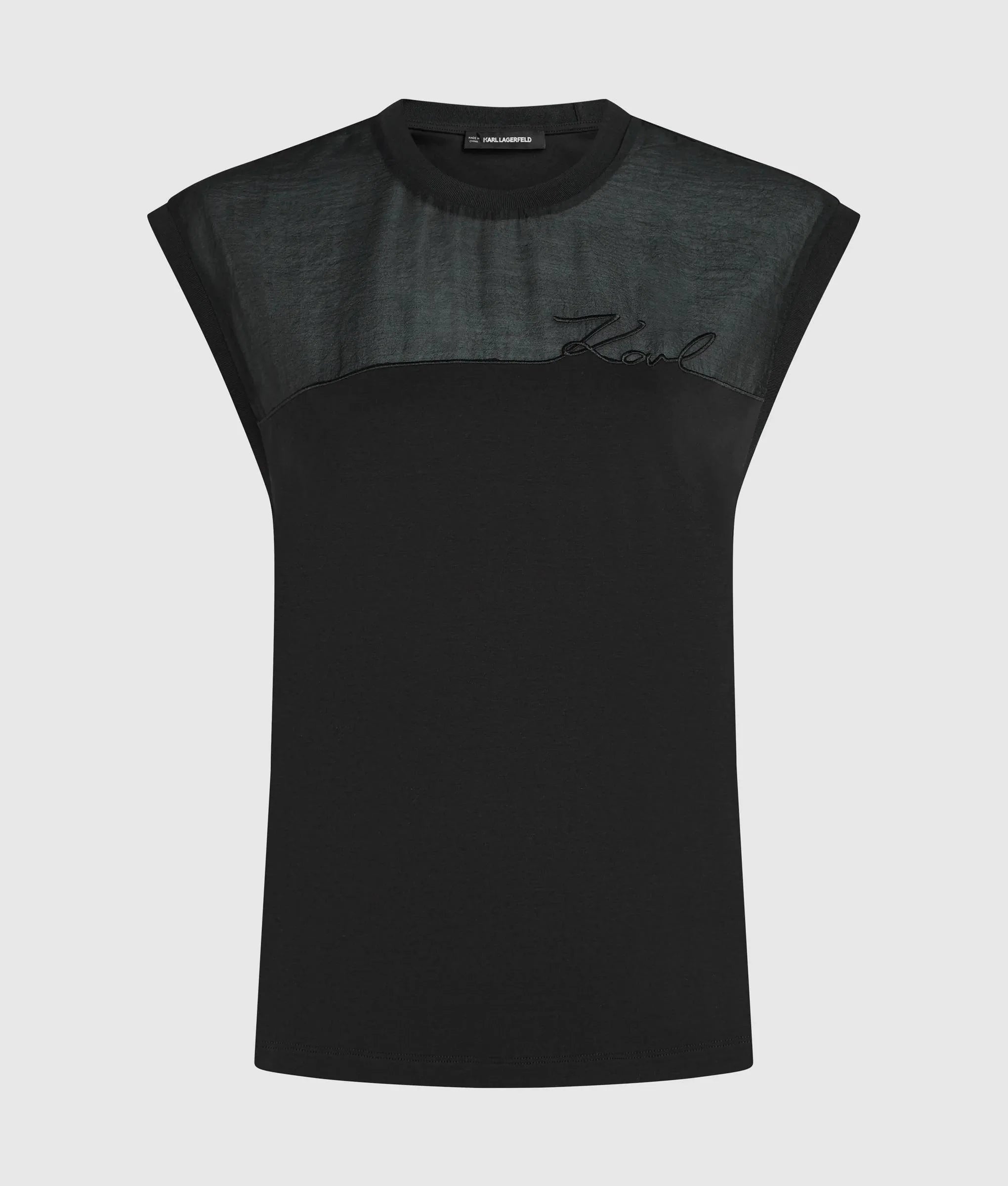 SIGNATURE ORGANZA TANK TOP